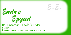 endre egyud business card